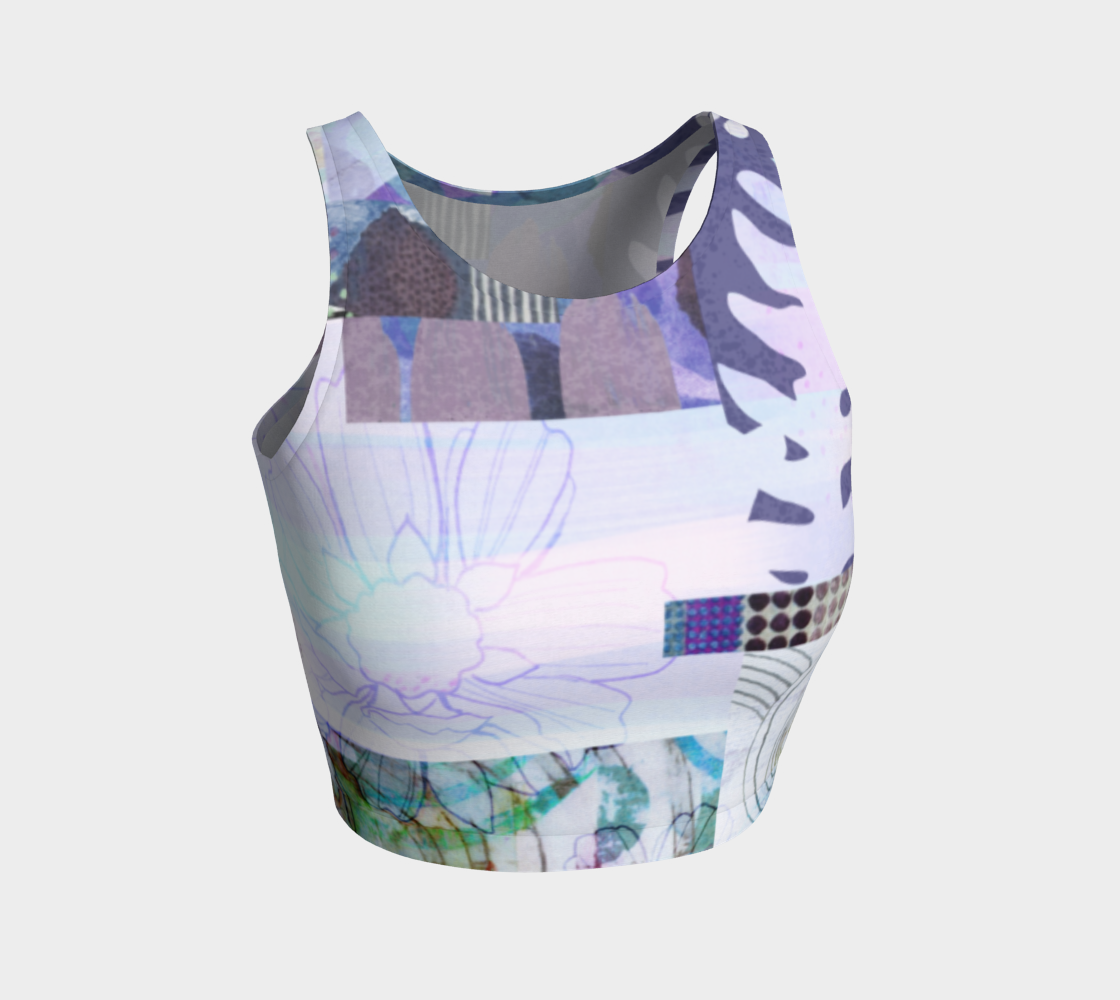 Trailing Petals Collage Crop Top by Deloresart - deloresartcanada