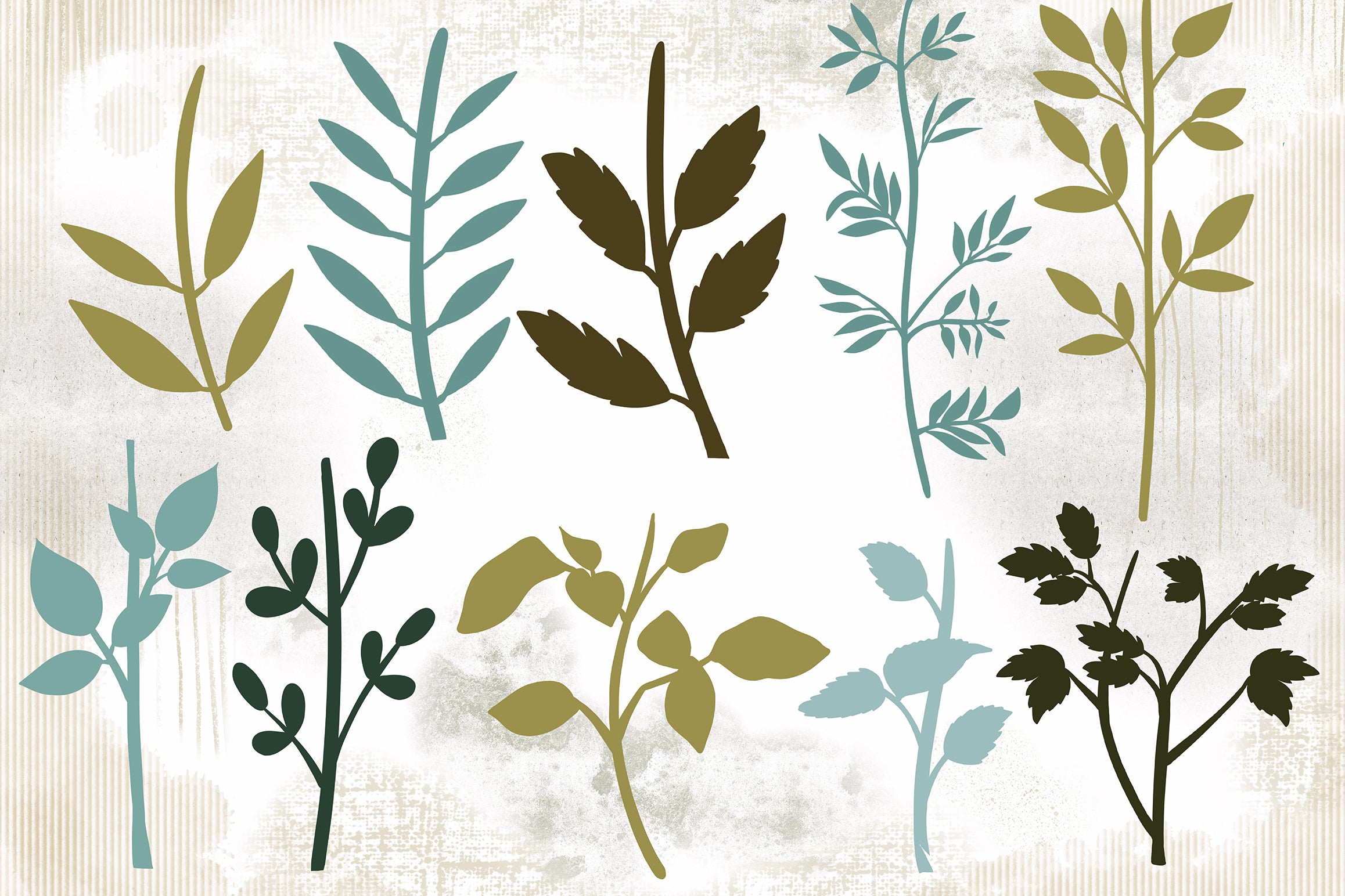 Volume 28 Silhouette Stems Procreate Stamp Brushes