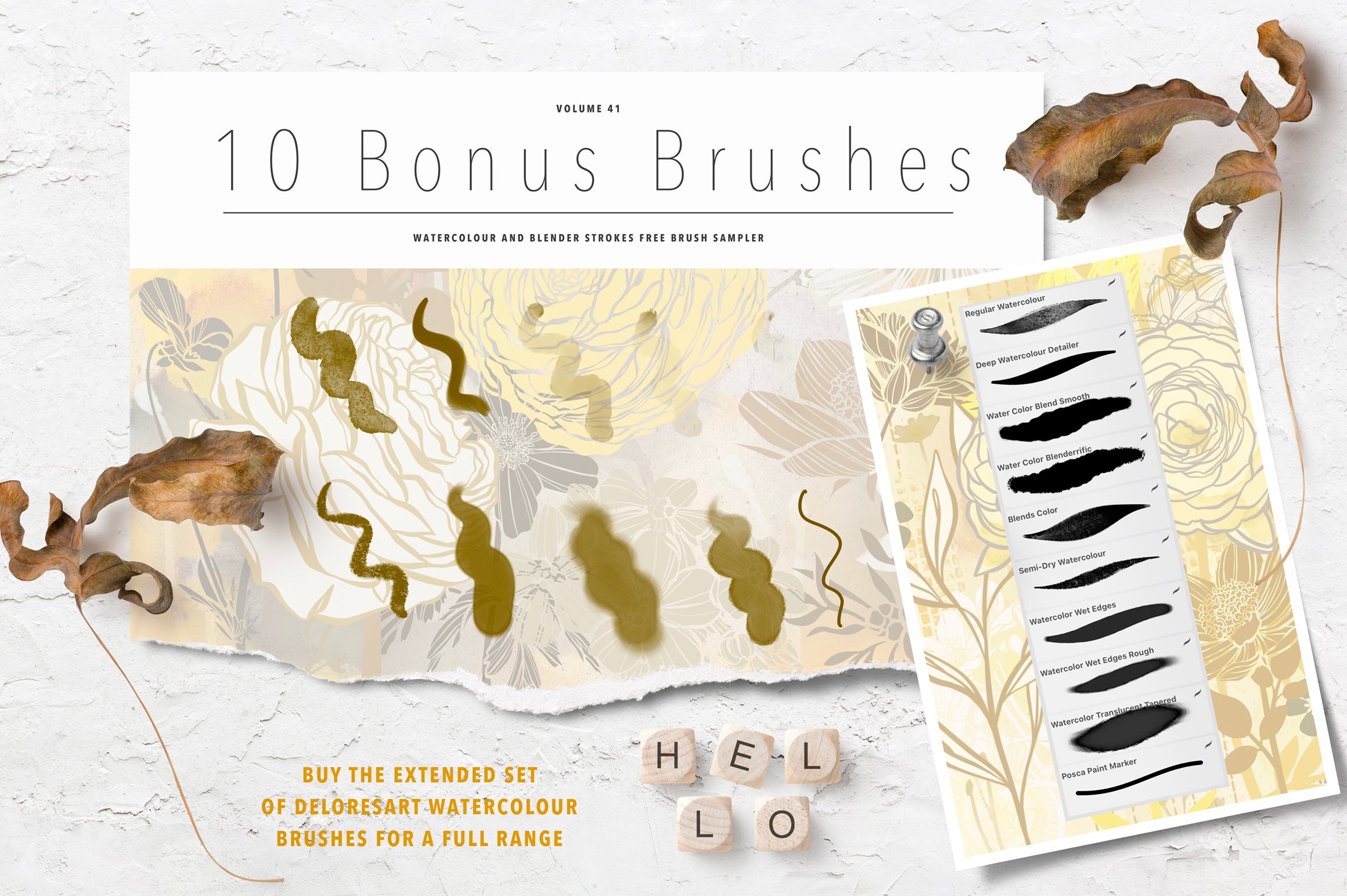 Volume 41 - Procreate Floral Brush Stamps 7