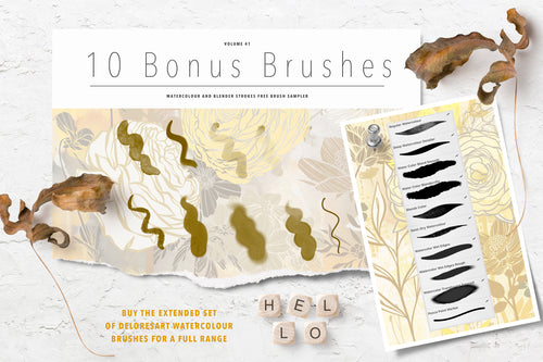 Volume 041 - Procreate Floral Brush Stamps 7 - deloresartcanada