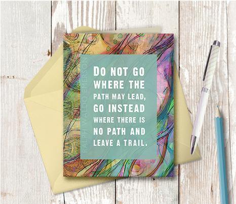 0111 Path May Lead Note Card - deloresartcanada