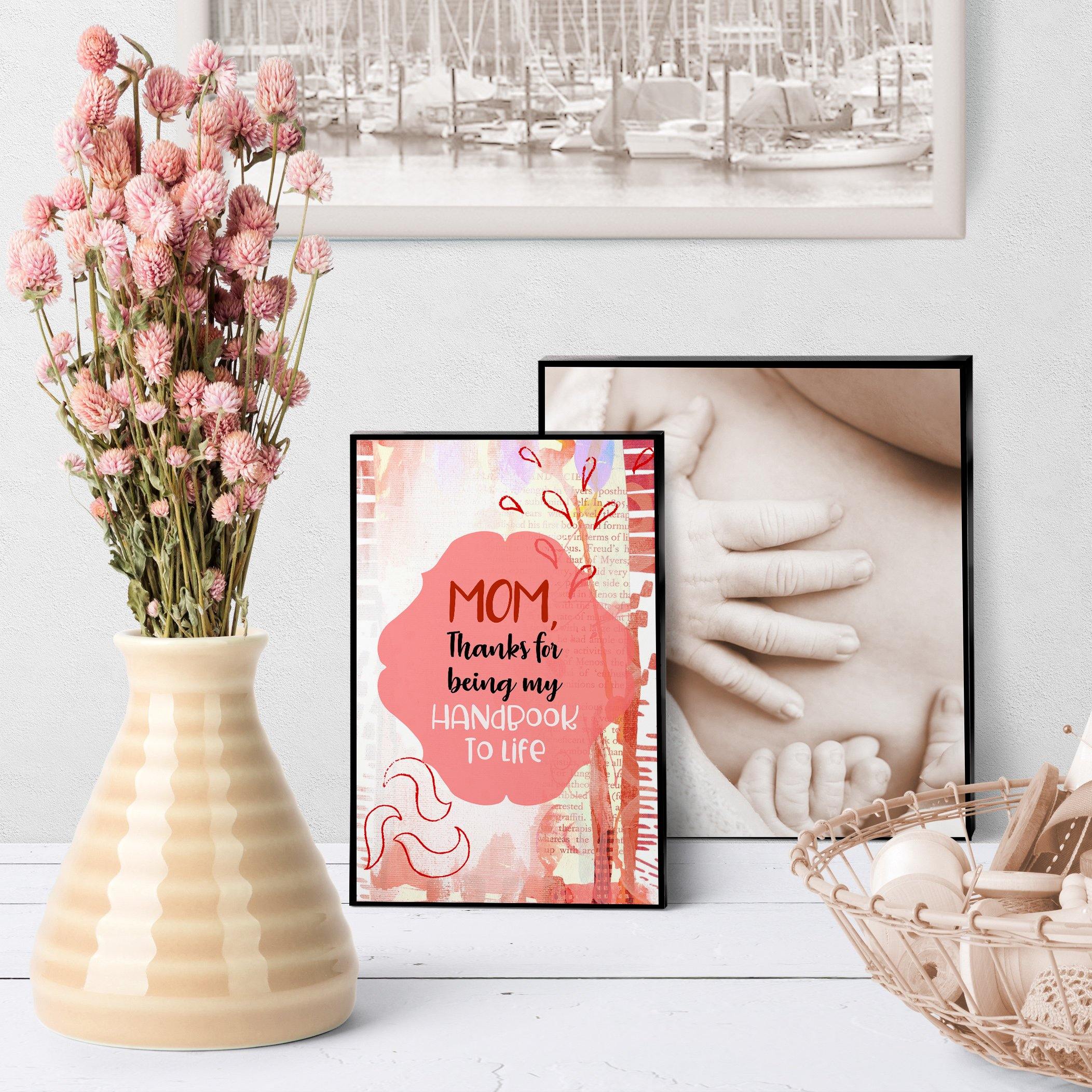 1126 Mom, Thanks For Being My Handbook To Life Art - deloresartcanada