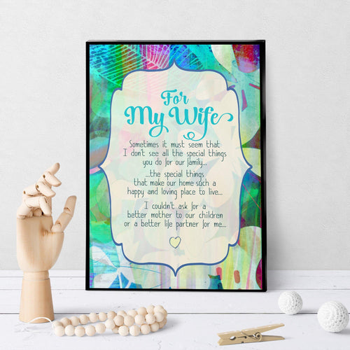 1133 For My Wife Special Things You Do Art - deloresartcanada