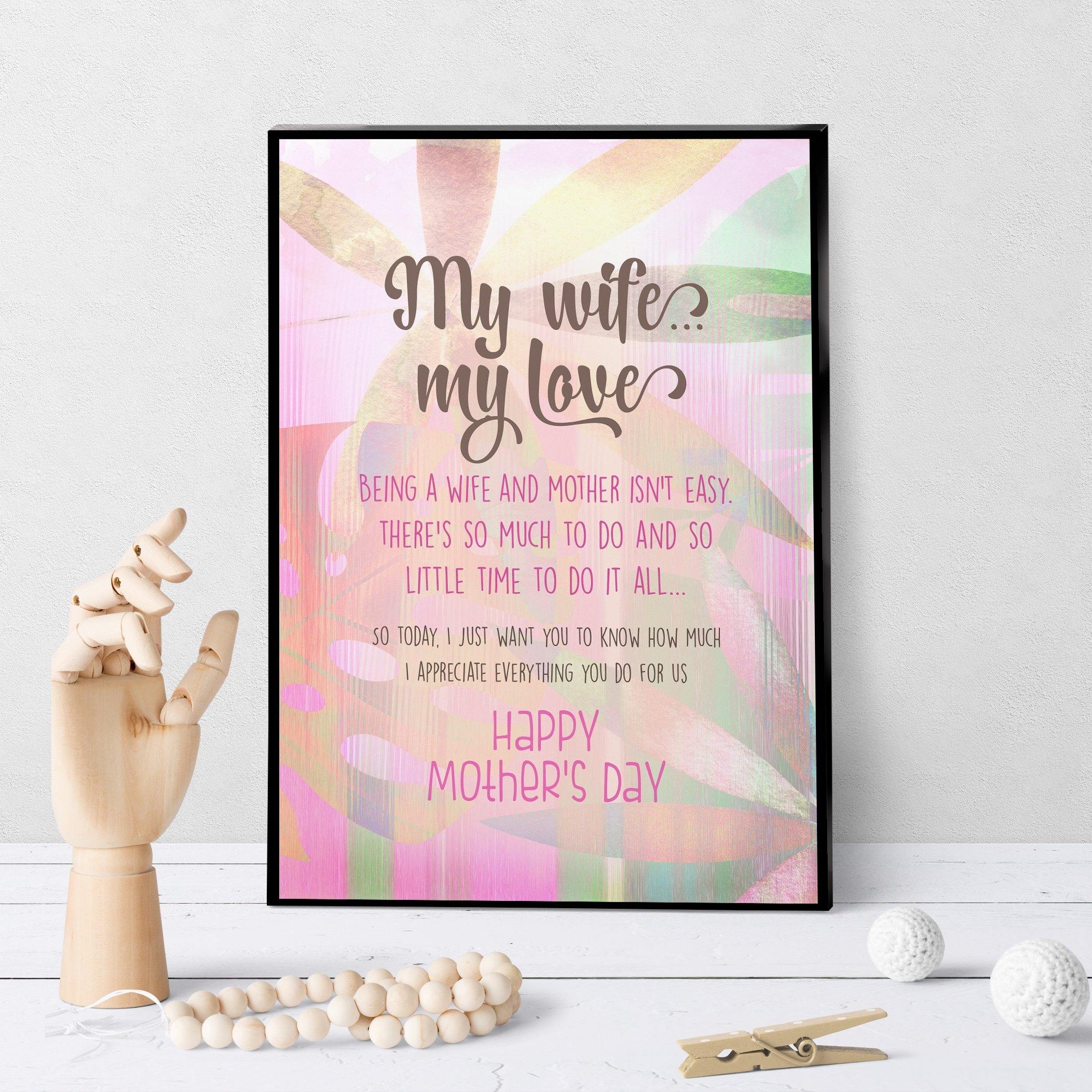 1145 My Wife, My Love Mother's Day Art - deloresartcanada