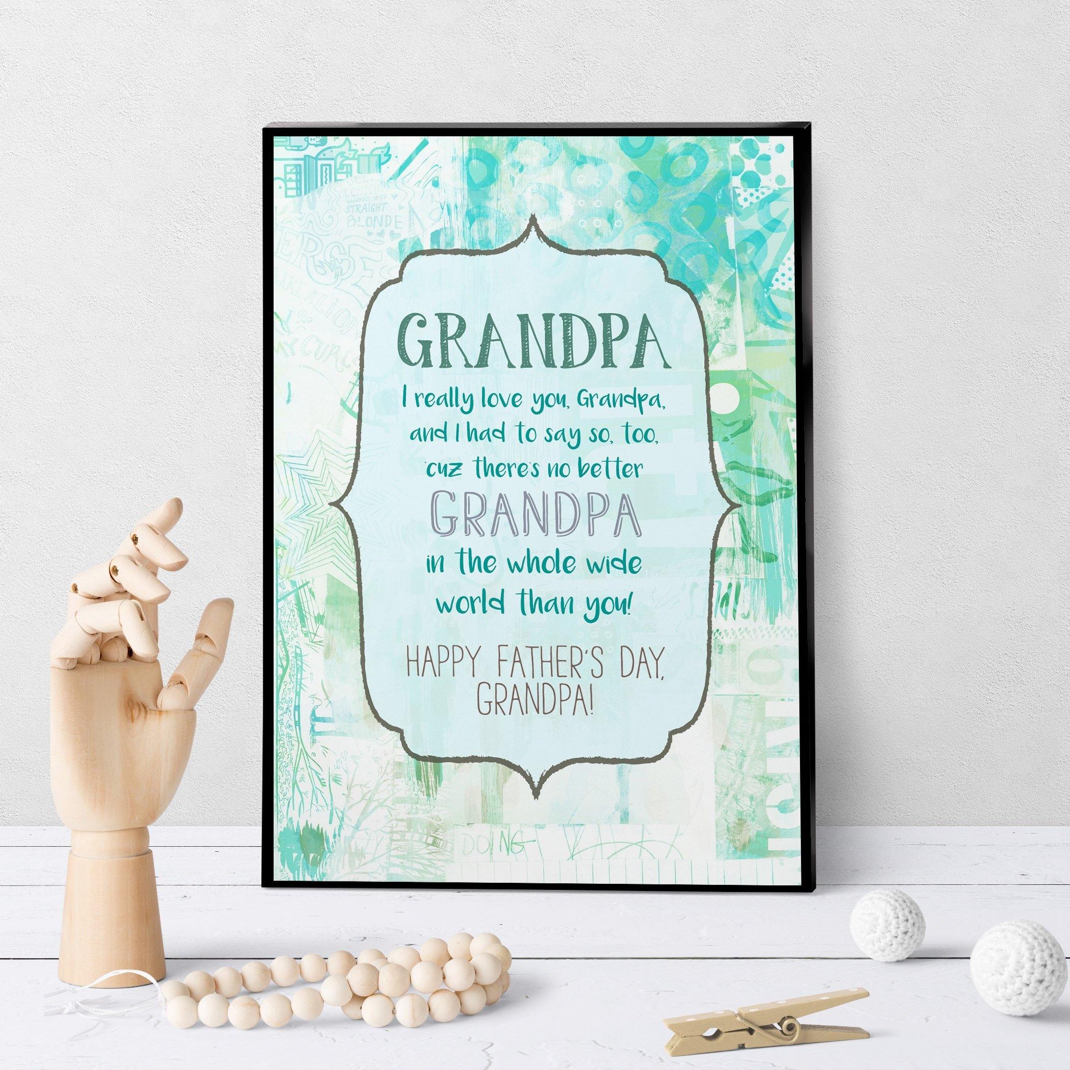 1148 World's Best Grandpa Father's Day Art - deloresartcanada