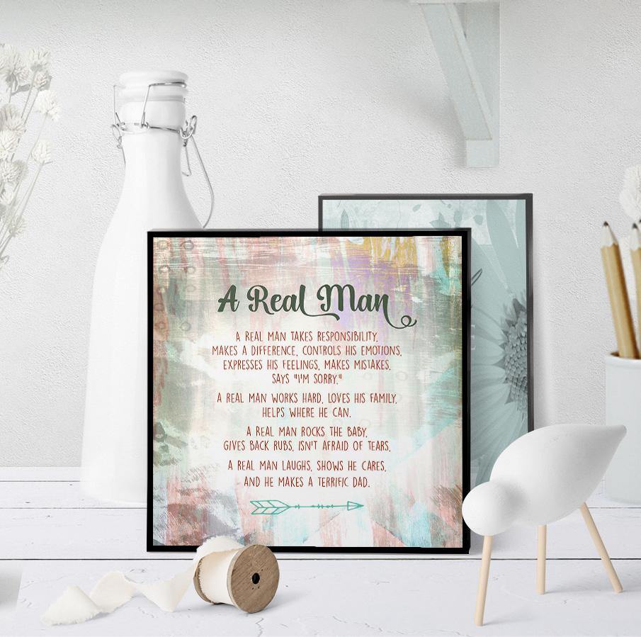 1151 Father's Day Real Man Art - deloresartcanada