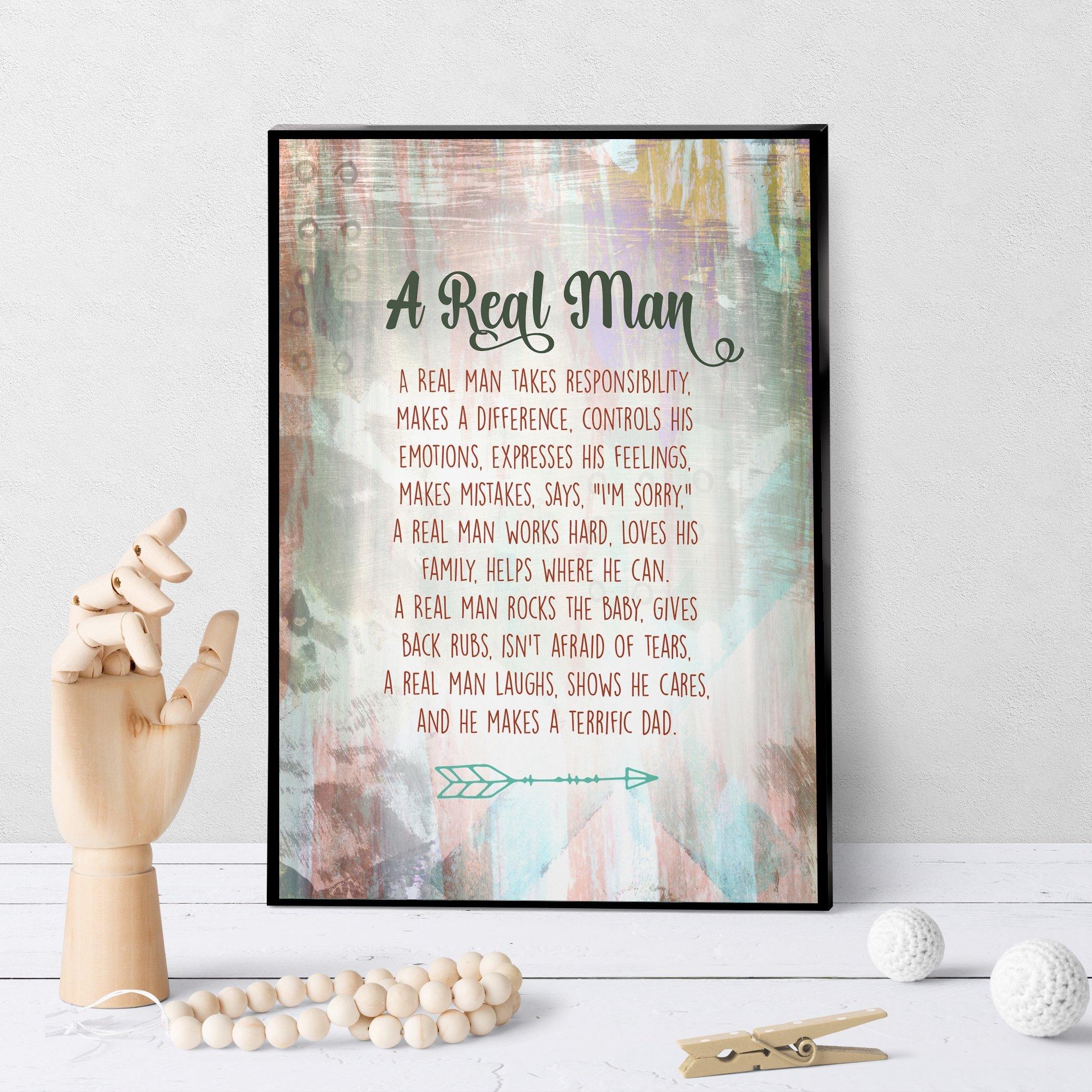 1151 Father's Day Real Man Art - deloresartcanada