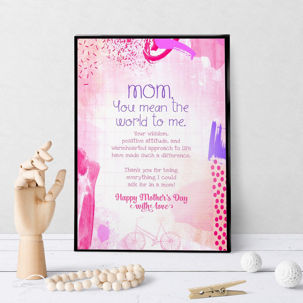 1152 Mother's Day Kind And Positive Art - deloresartcanada
