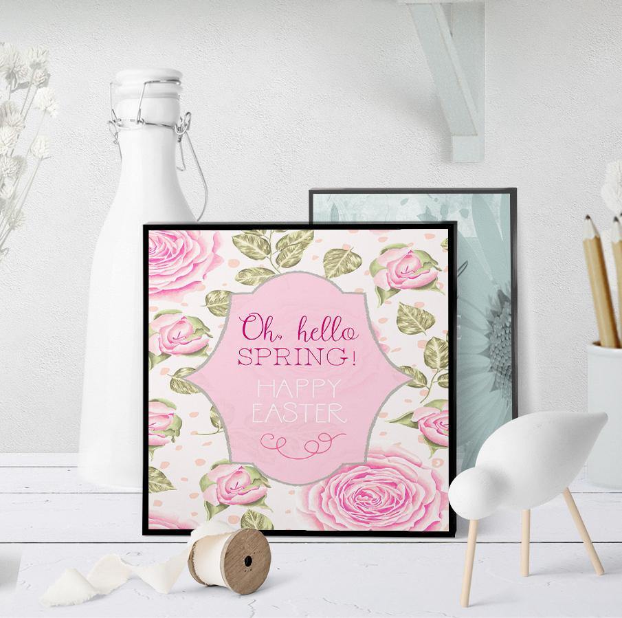 1173 Oh Hello, Spring Easter Art - deloresartcanada