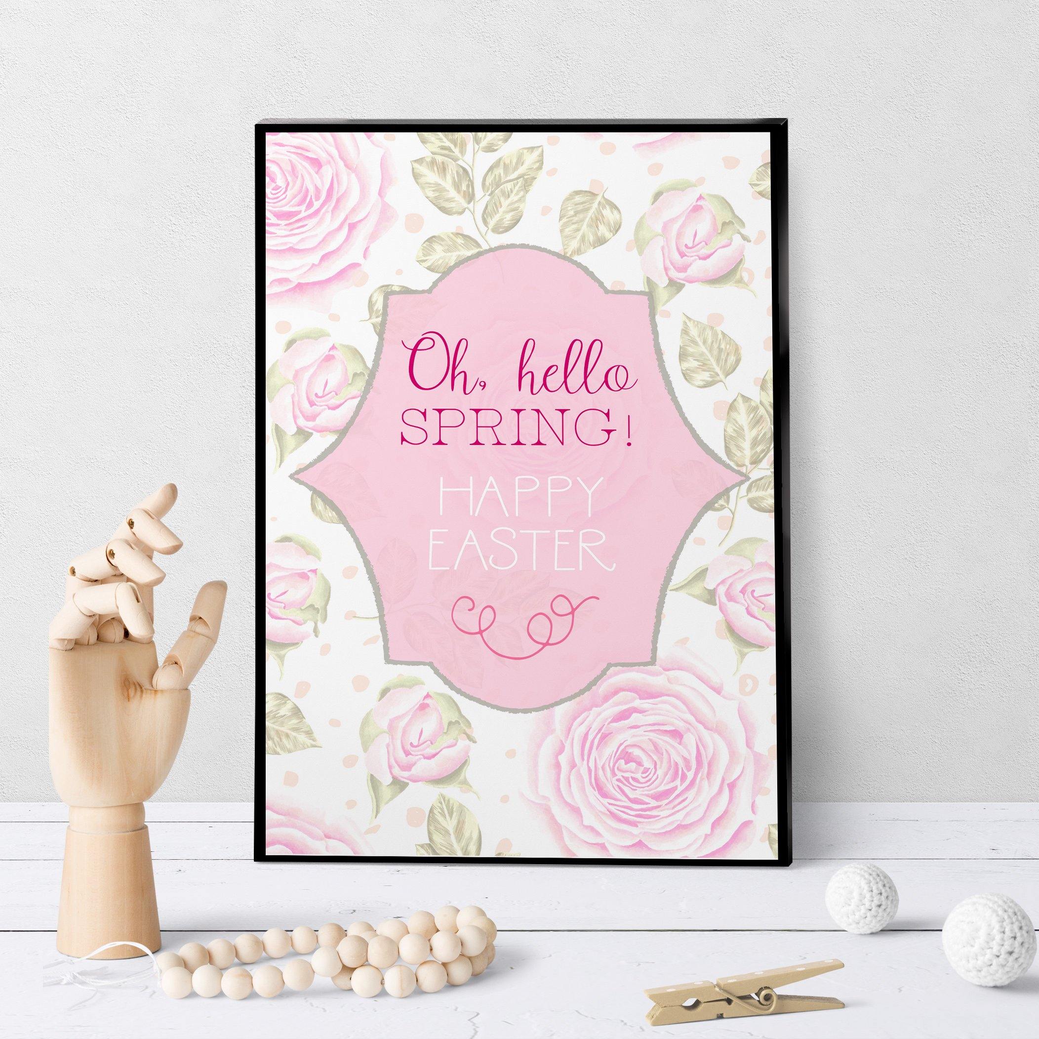 1173 Oh Hello, Spring Easter Art - deloresartcanada