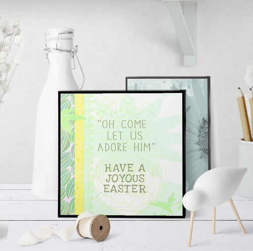 1175 Oh Come Let Us Adore Him Easter Art - deloresartcanada