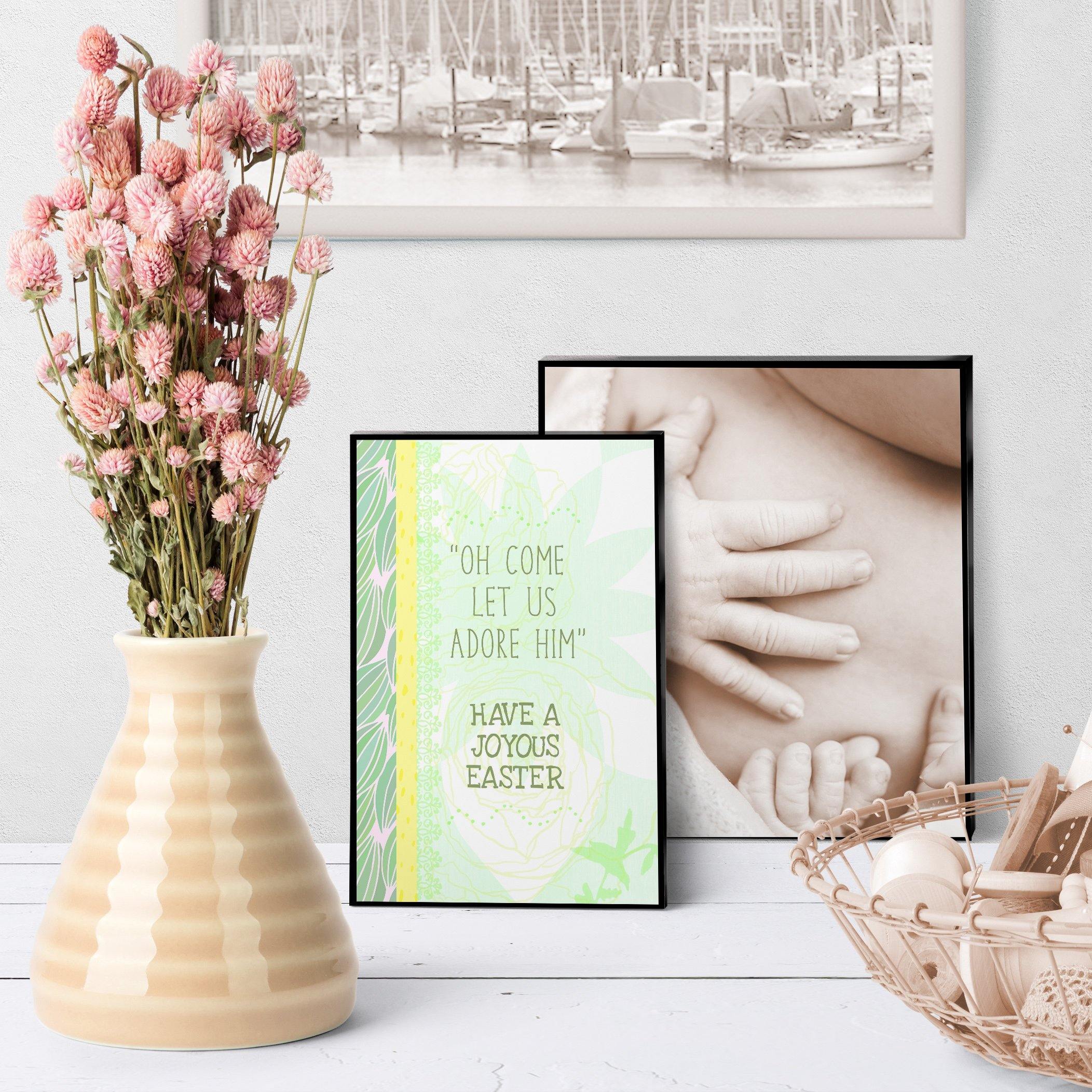 1175 Oh Come Let Us Adore Him Easter Art - deloresartcanada