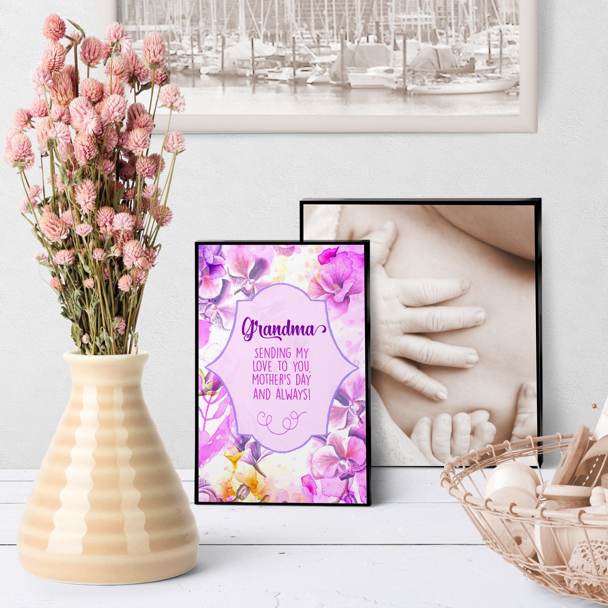 1191 Grandma Sending Love Mother's Day Art - deloresartcanada