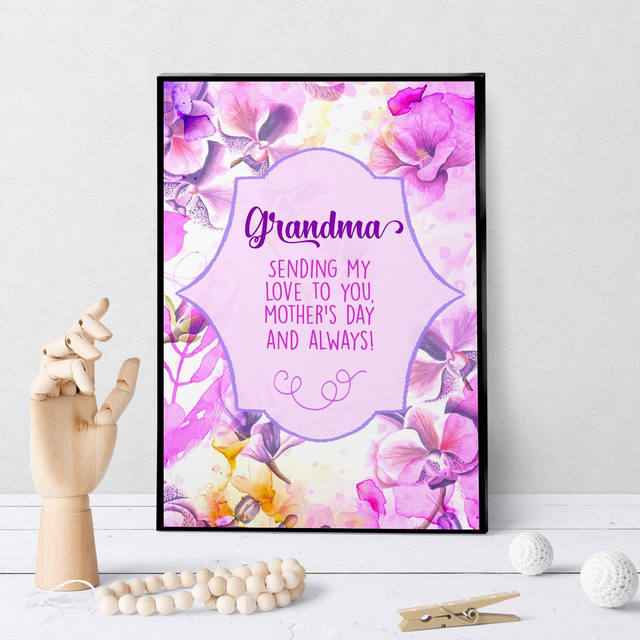 1191 Grandma Sending Love Mother's Day Art - deloresartcanada