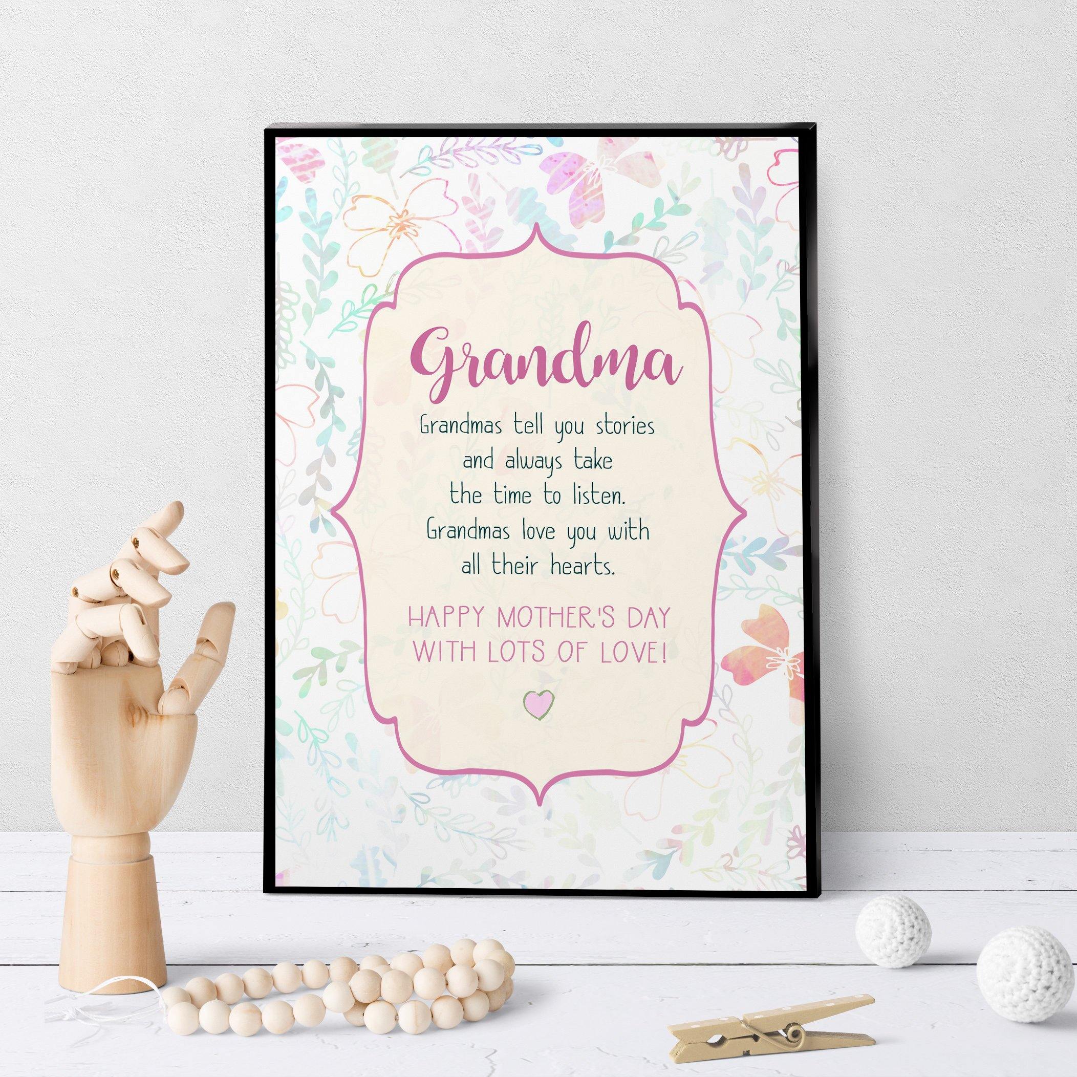 1193 Grandma You Always Listen Mother's Day Art