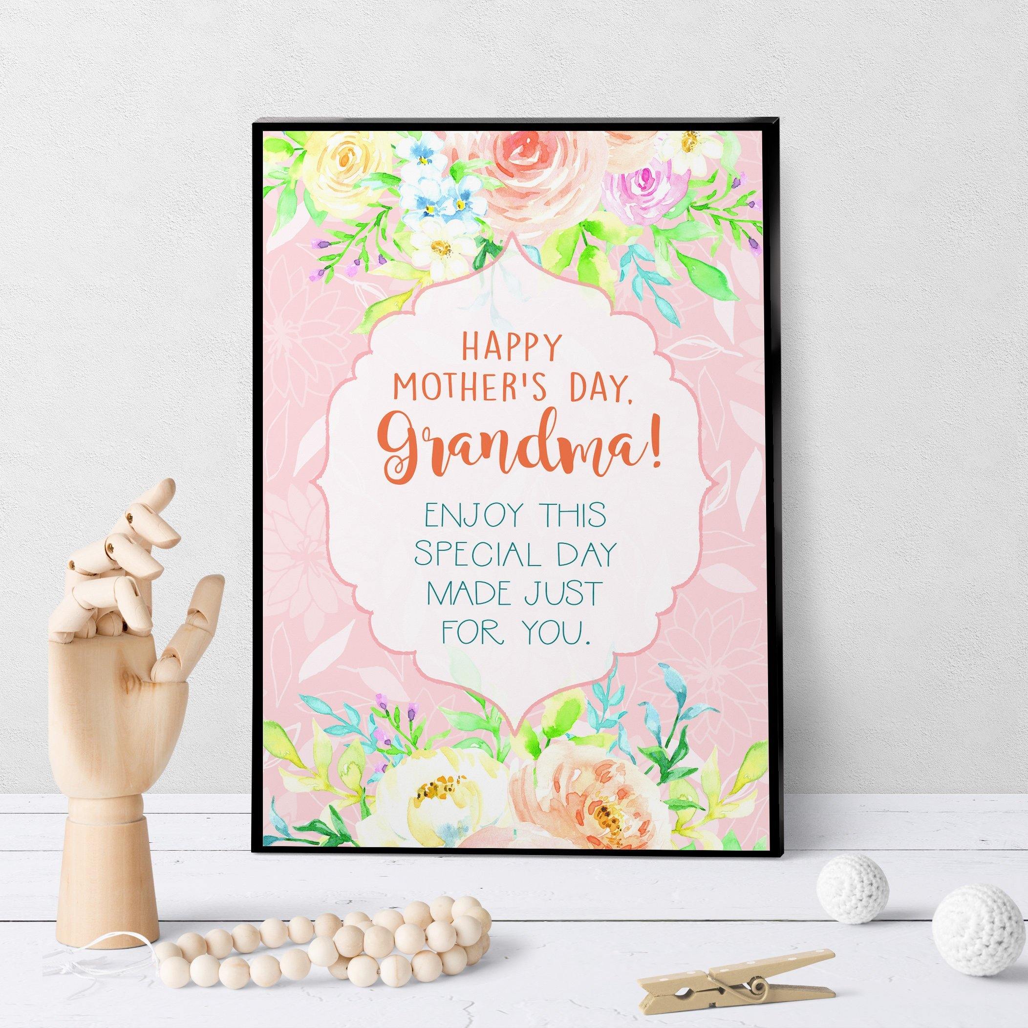 1195 Special Day For Grandma Mother's Day Art