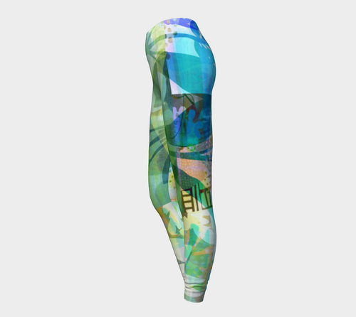 Graceful Sappling Collage Leggings by Deloresart - deloresartcanada