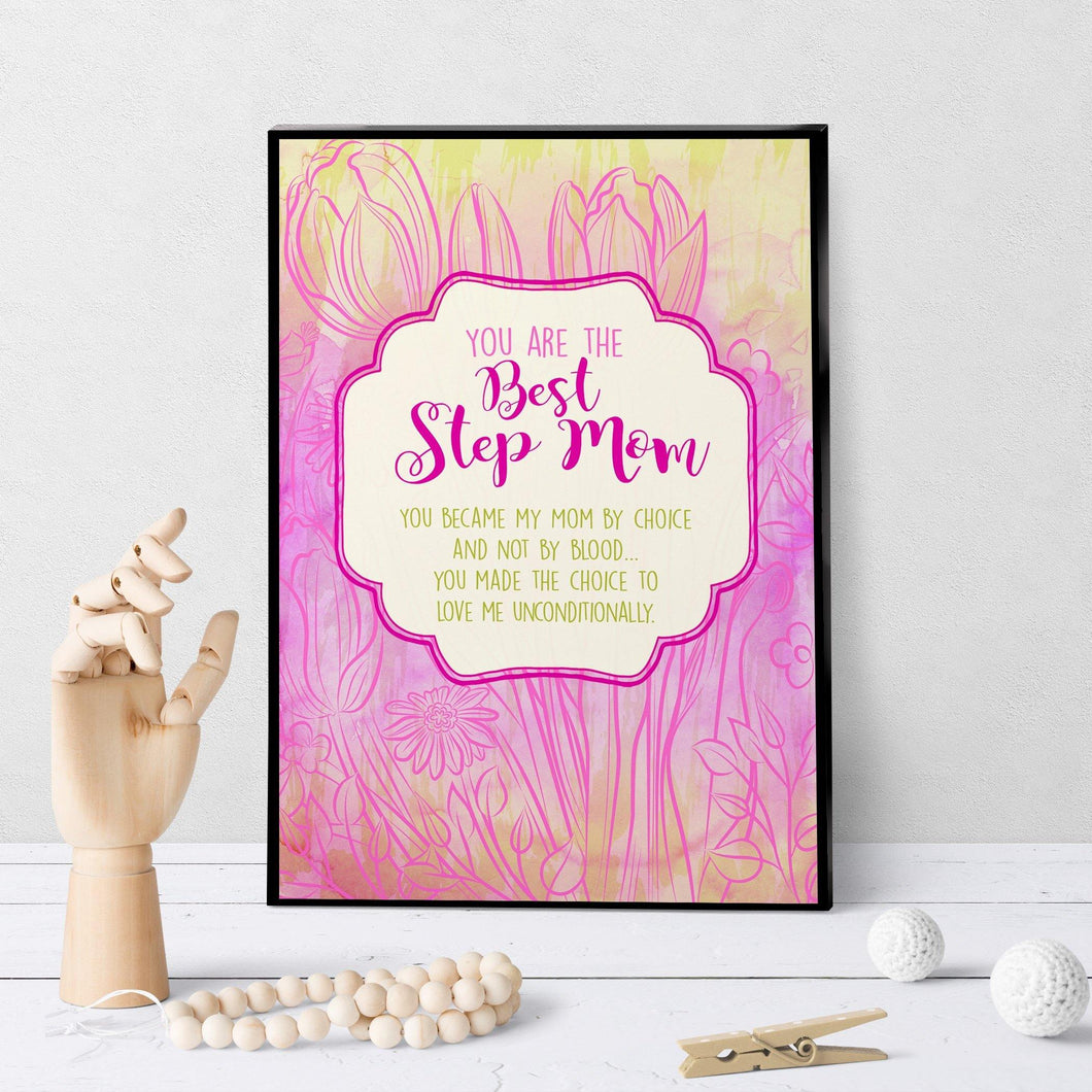 1201 Step Mom Mom By Choice Art - deloresartcanada