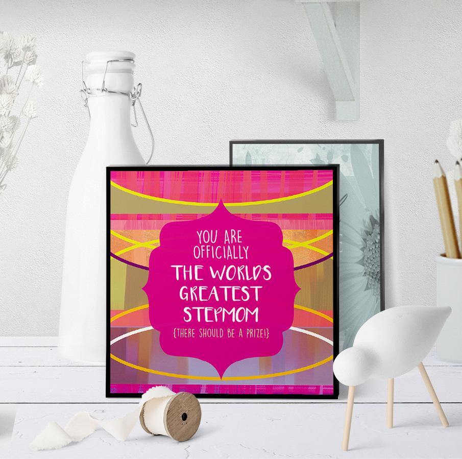 1203 Officially Coolest Step Mom Art - deloresartcanada