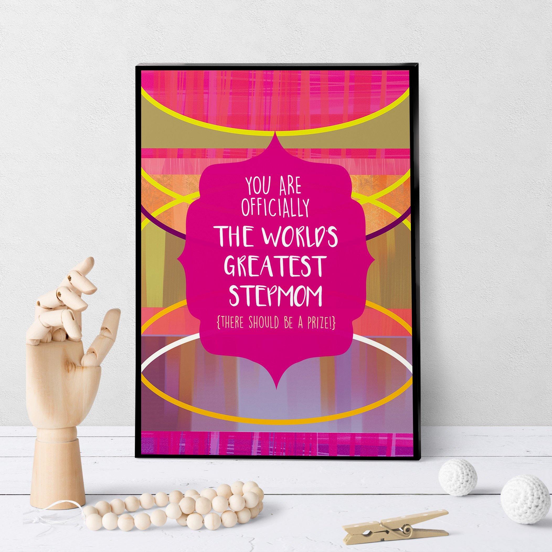 1203 Officially Coolest Step Mom Art - deloresartcanada