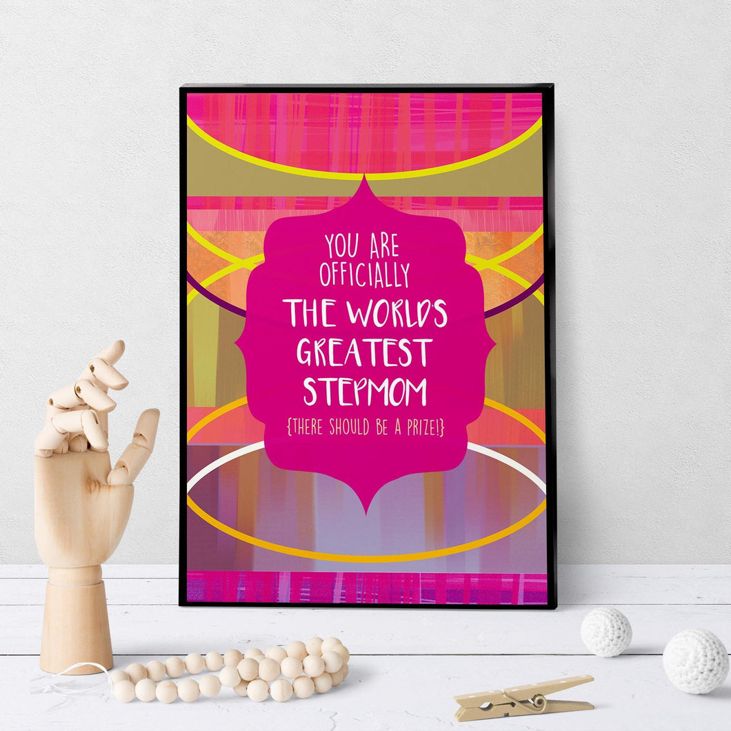 1203 Officially Coolest Step Mom Art - deloresartcanada