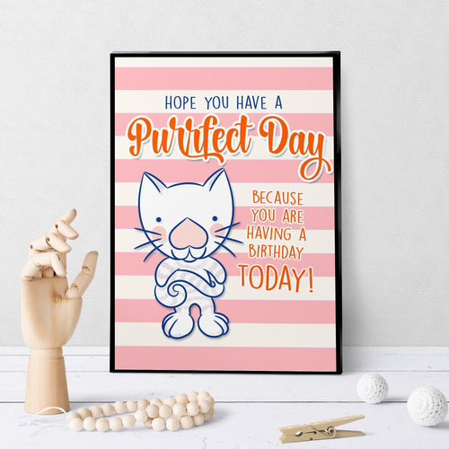 1236 Have A Purr Fect Birthday Art - deloresartcanada