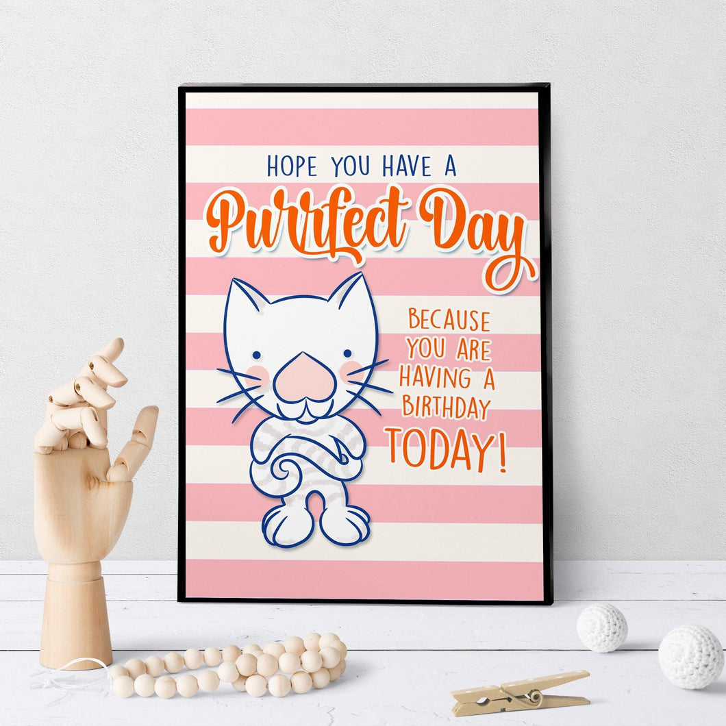 1236 Have A Purr Fect Birthday Art - deloresartcanada