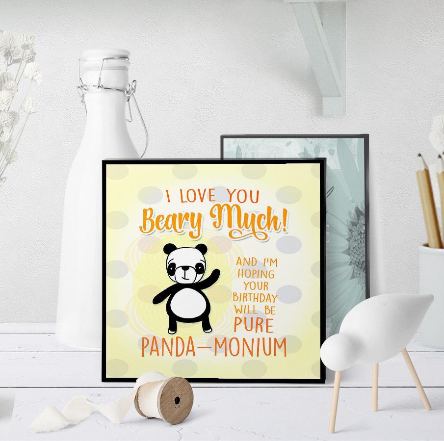 1237 Panda Birthday Art - deloresartcanada