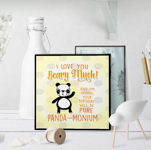 1237 Panda Birthday Art - deloresartcanada