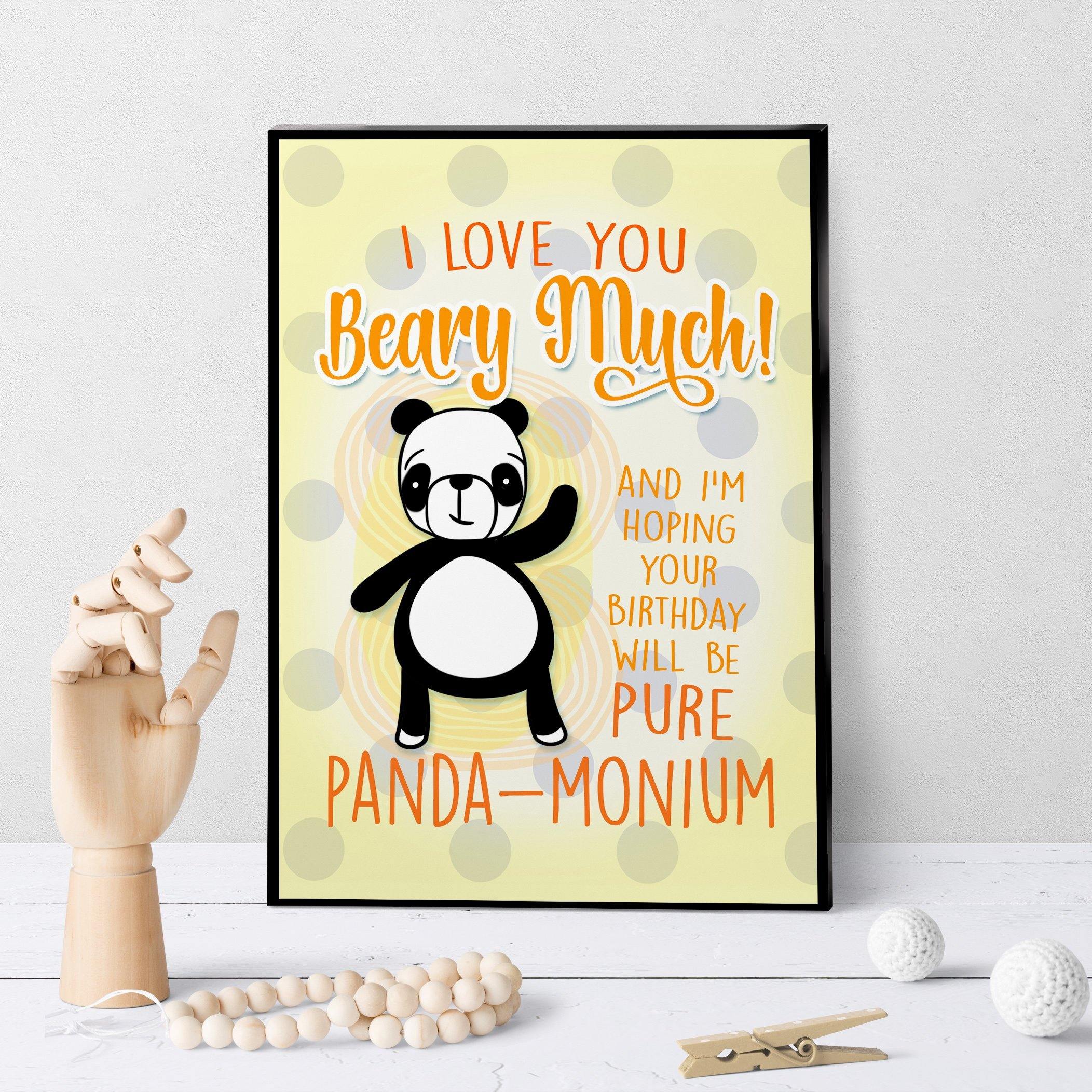 1237 Panda Birthday Art - deloresartcanada
