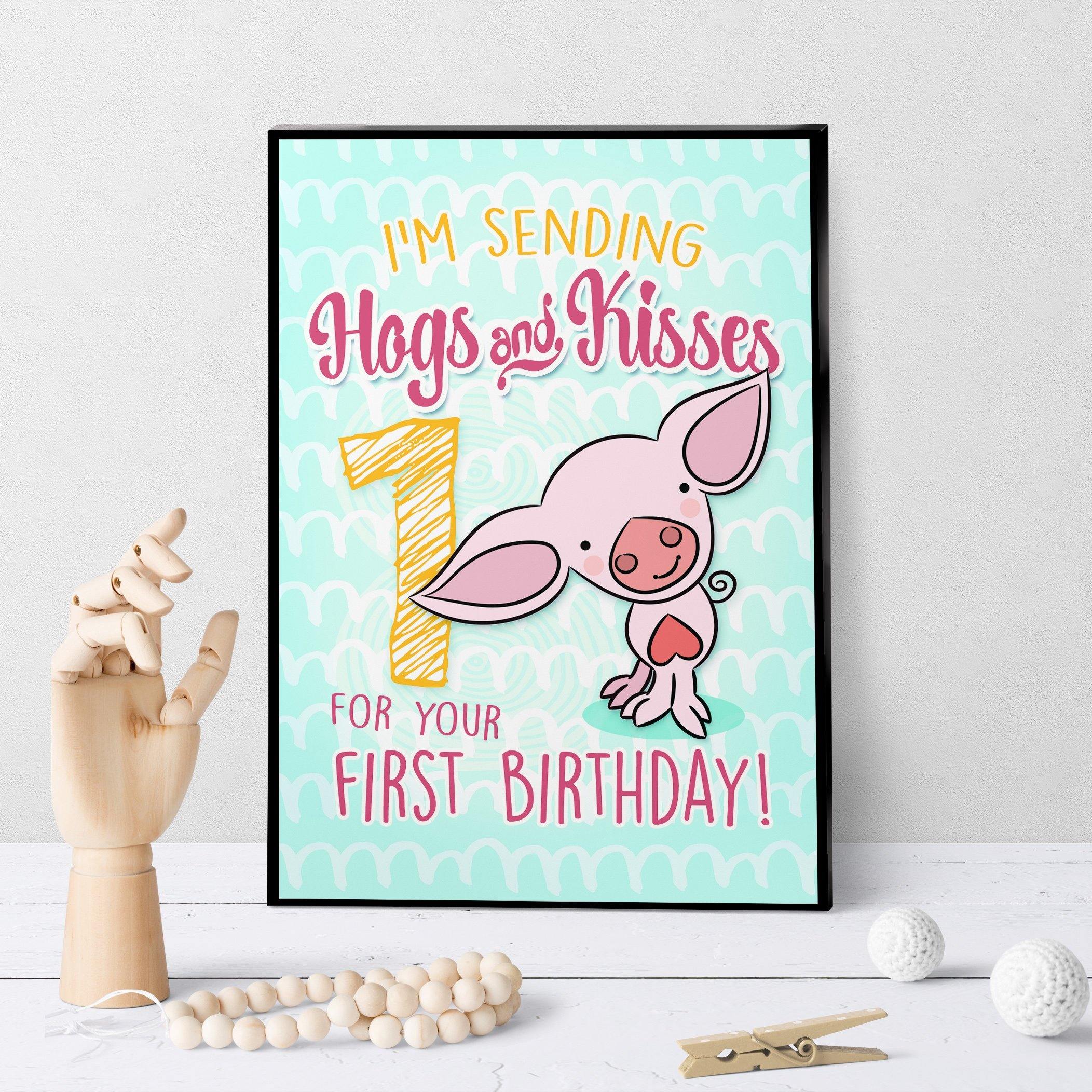 1238 Piggy Birthday 1 Art - deloresartcanada