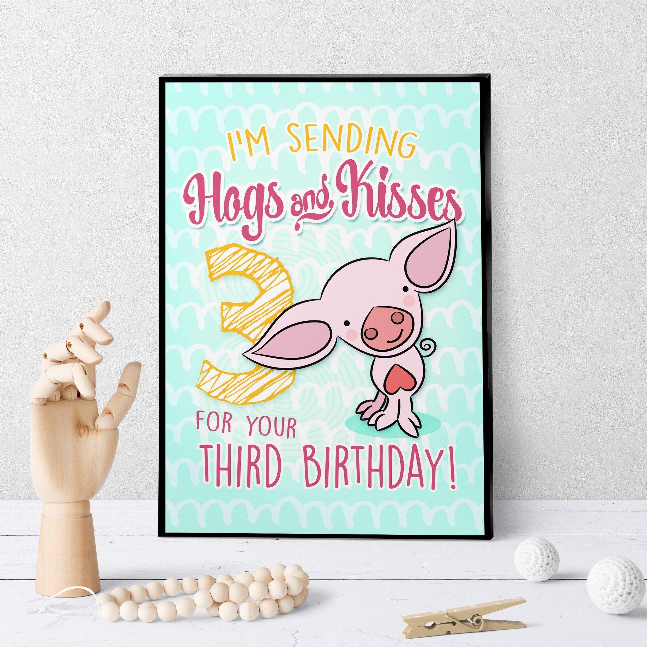 1238 Piggy Birthday 3 Art - deloresartcanada