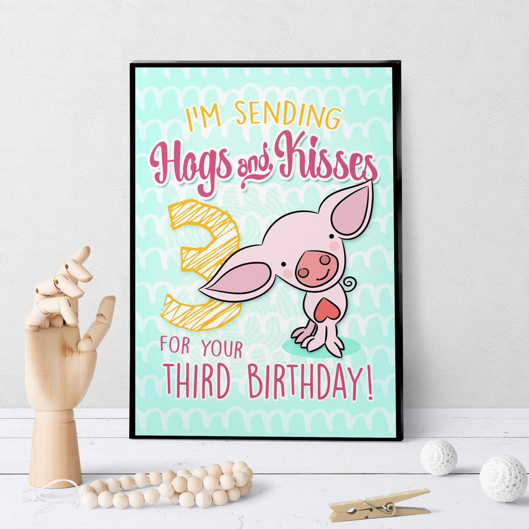 1238 Piggy Birthday 3 Art - deloresartcanada