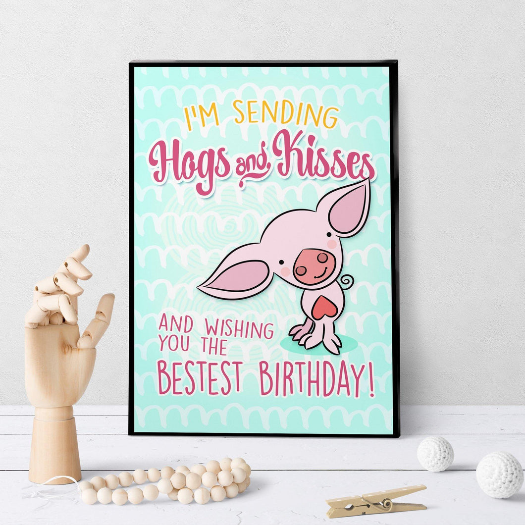 1238 Piggy Birthday Art - deloresartcanada