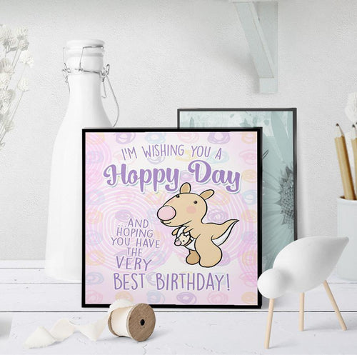 1239 Kangaroo Birthday 1 Art - deloresartcanada