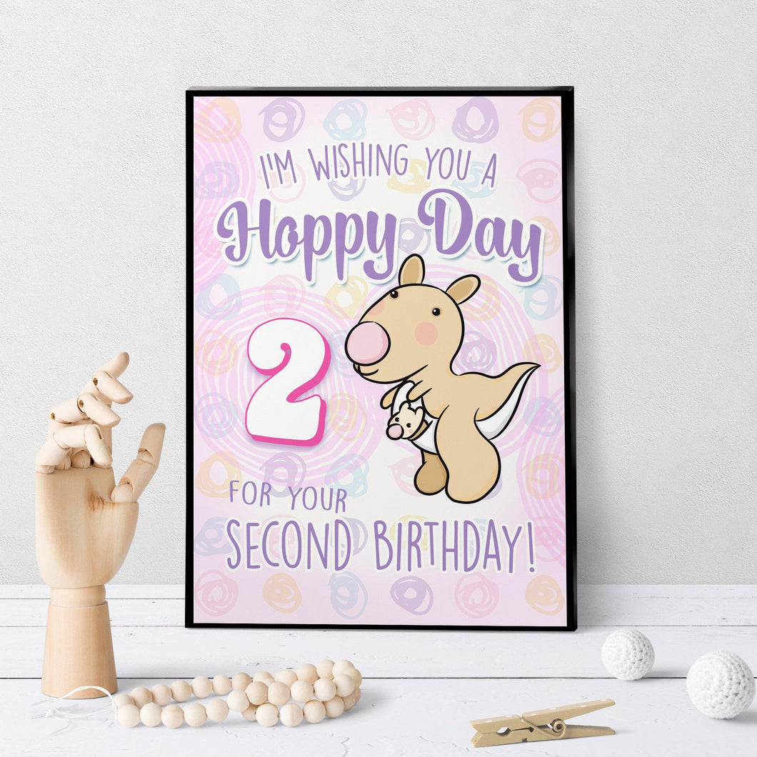 1239 Kangaroo Birthday 2 Art - deloresartcanada