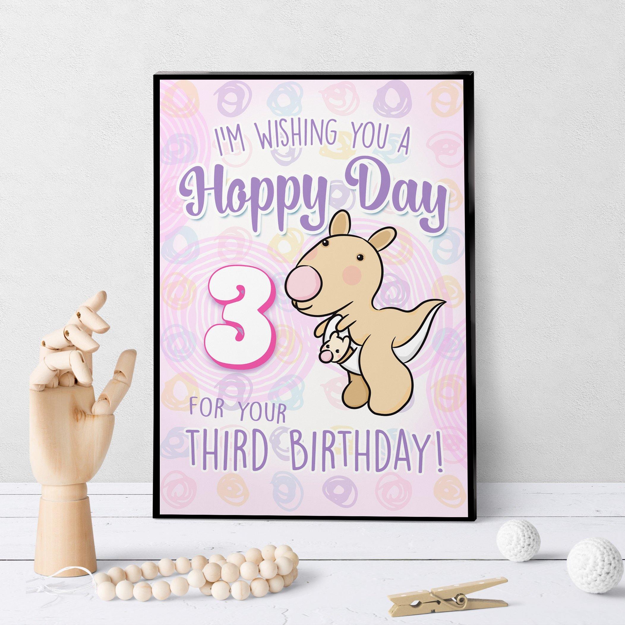 1239 Kangaroo Birthday 3 Art - deloresartcanada