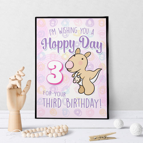 1239 Kangaroo Birthday 4 Art - deloresartcanada