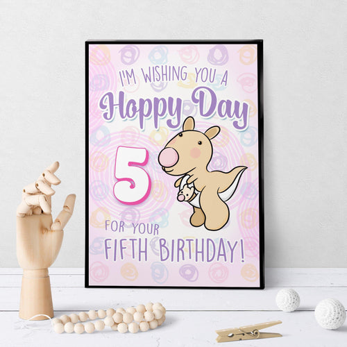 1239 Kangaroo Birthday 4 Art - deloresartcanada