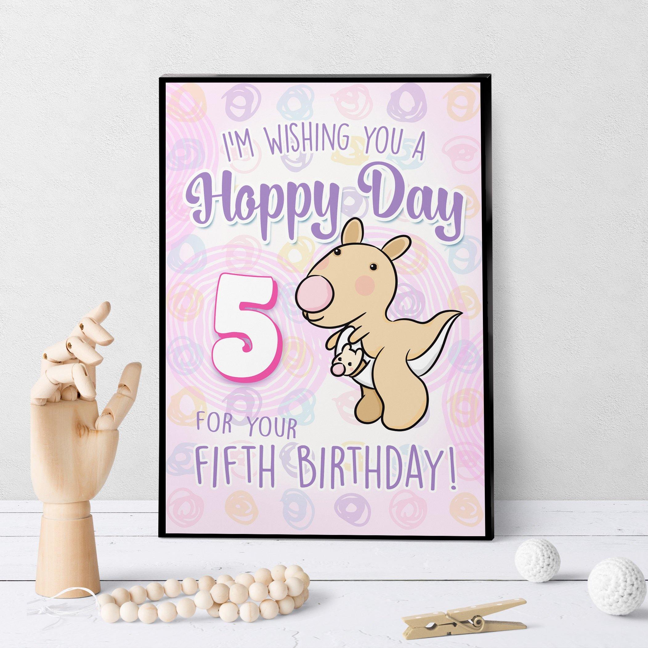 1239 Kangaroo Birthday 5 Art - deloresartcanada