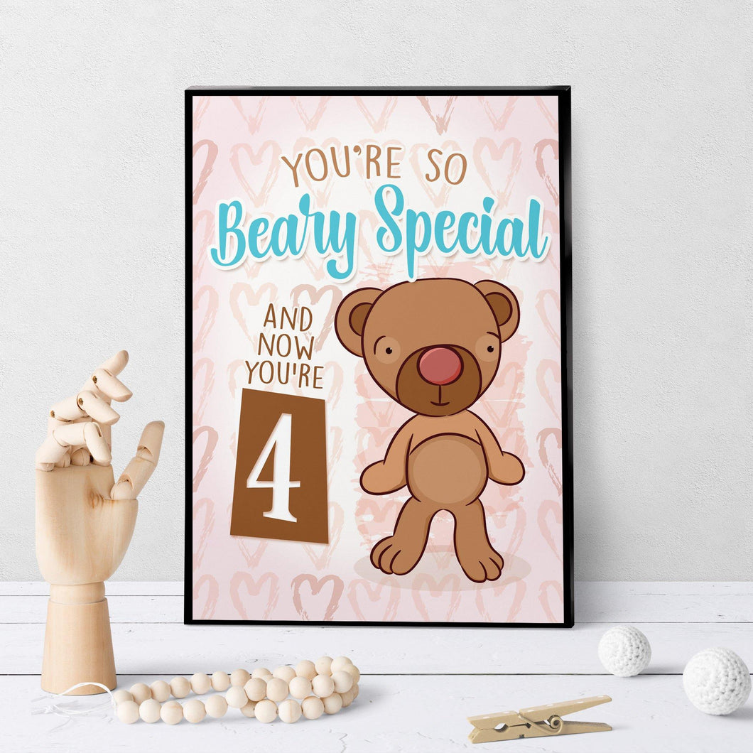 1241 Belly Bear Birthday 3 Art - deloresartcanada