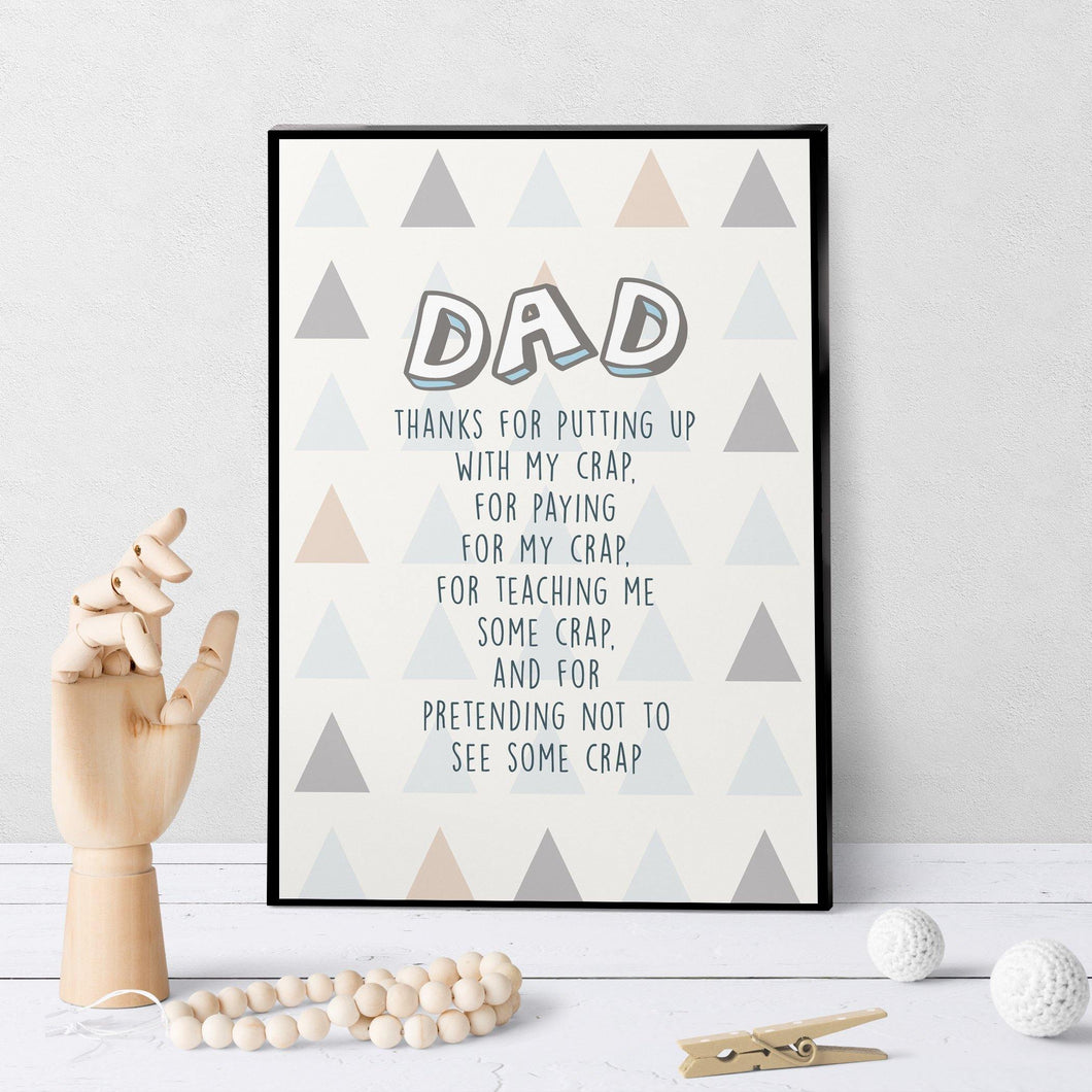 1253 Dad Putting Up With Crap Art - deloresartcanada
