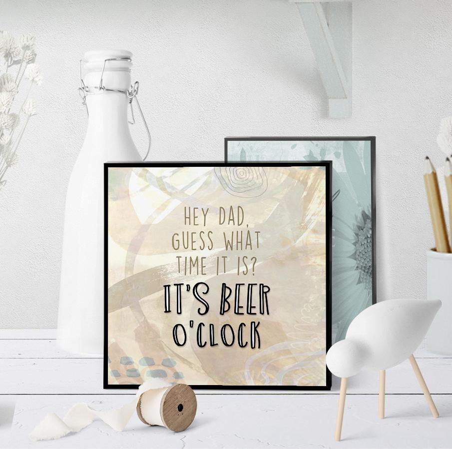 1264 It's Beer O'clock V2 Art - deloresartcanada