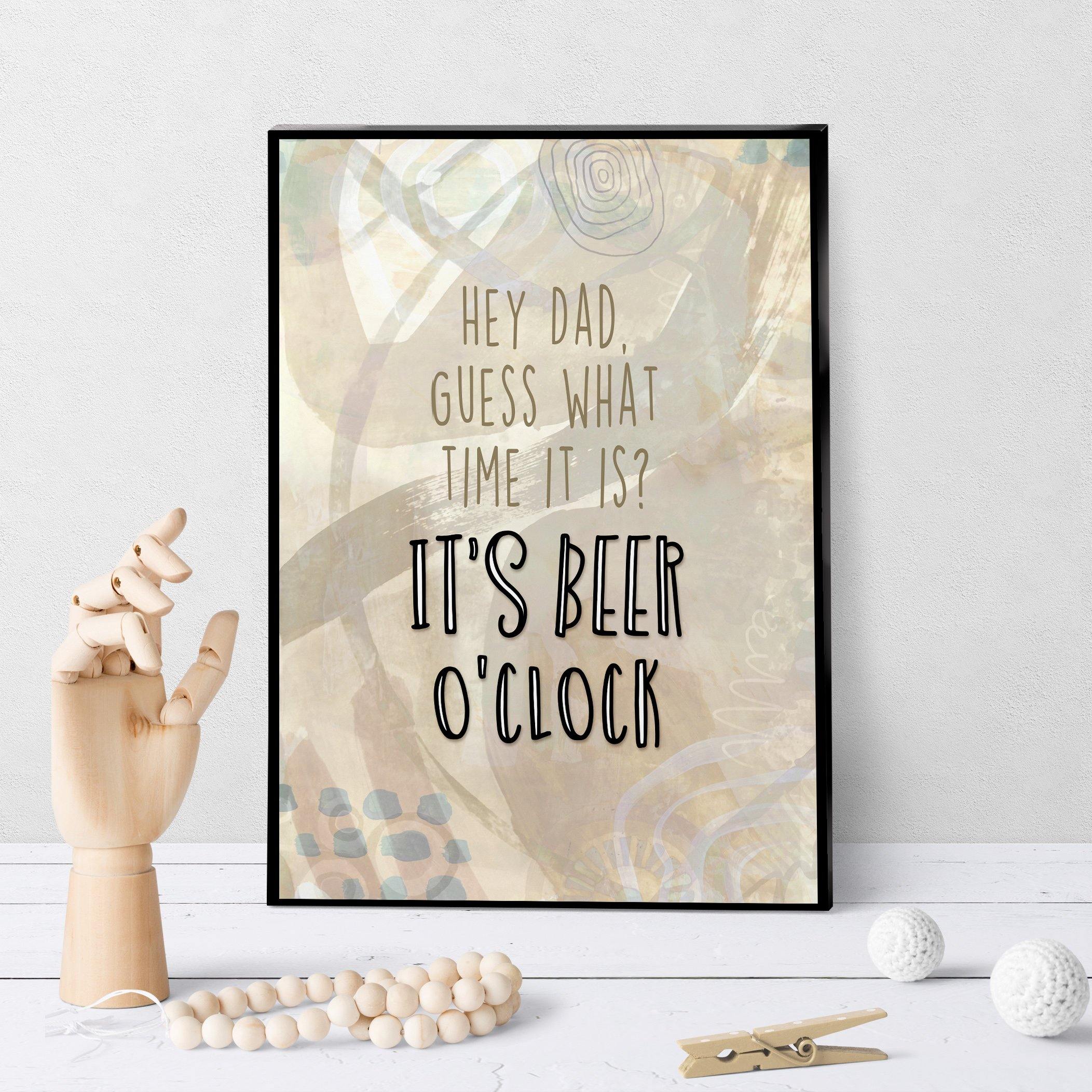 1264 It's Beer O'clock V2 Art - deloresartcanada