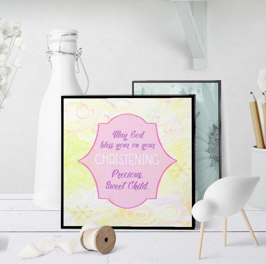 1289 Christening Special Child Art - deloresartcanada