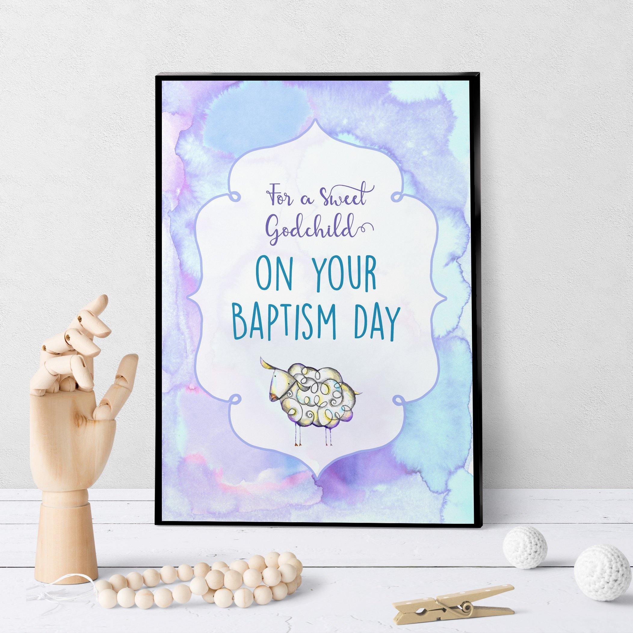 1291 Sweet Godchild Baptism Art - deloresartcanada
