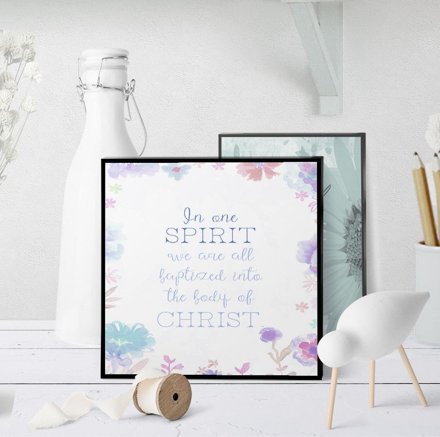 1294 In One Spirit Baptism Art - deloresartcanada