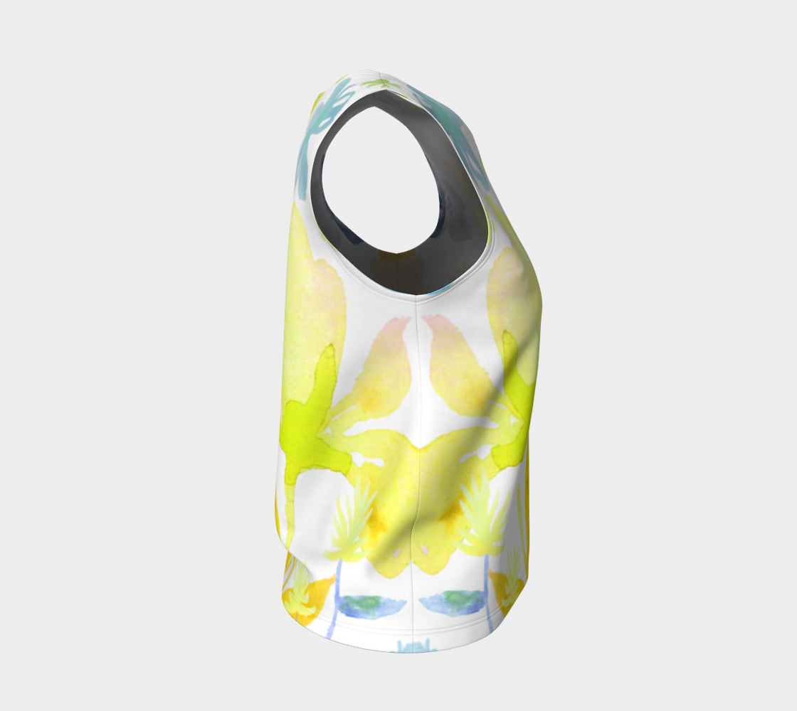 Dreamy Garden Loose Tank in Yellows - deloresartcanada