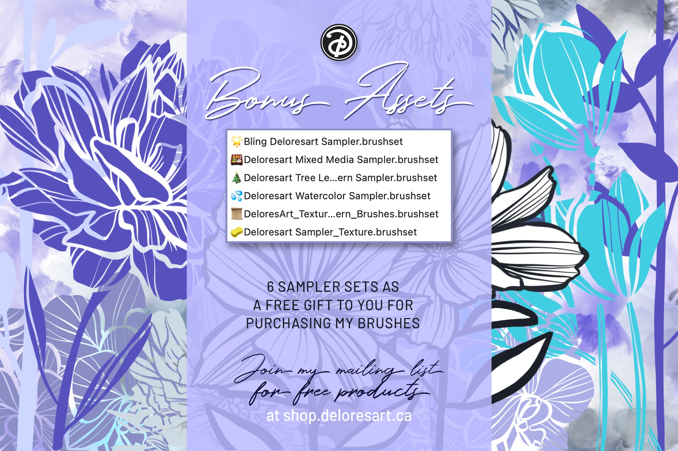 Volume 53 - Procreate Floral Brush Stamps 12