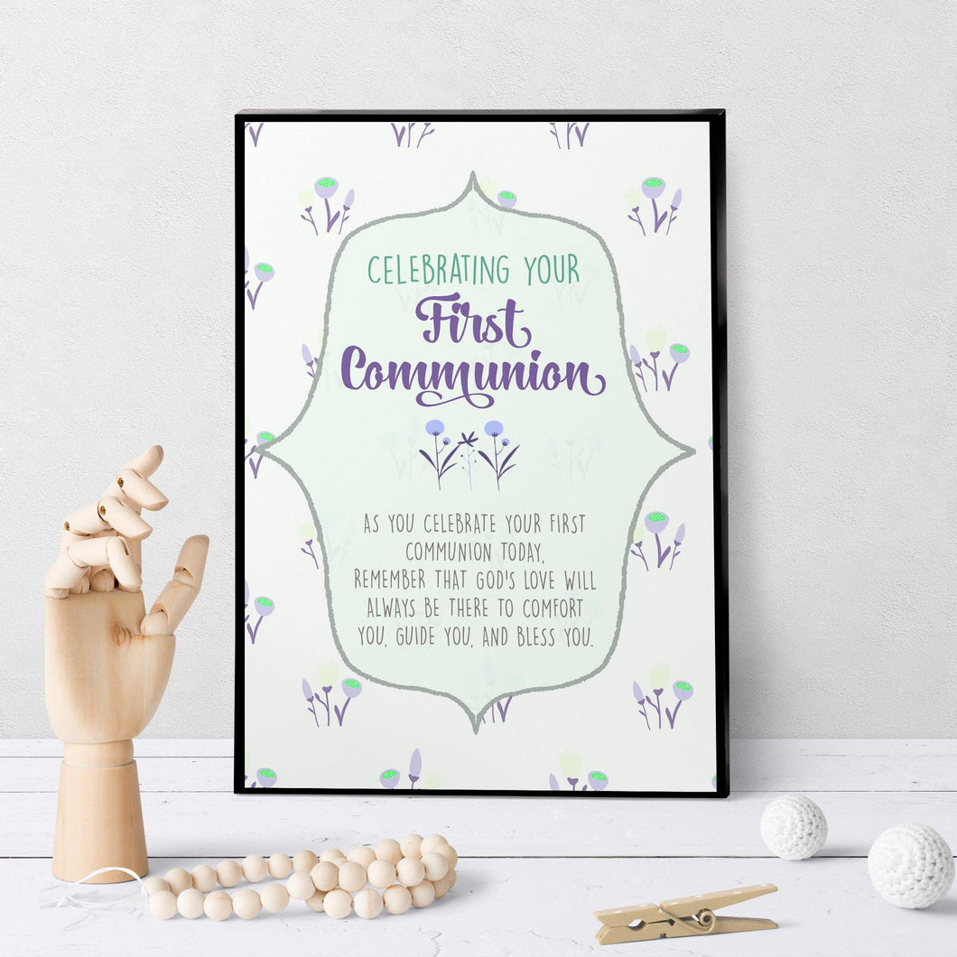 1301 First Communion God's Love Art - deloresartcanada